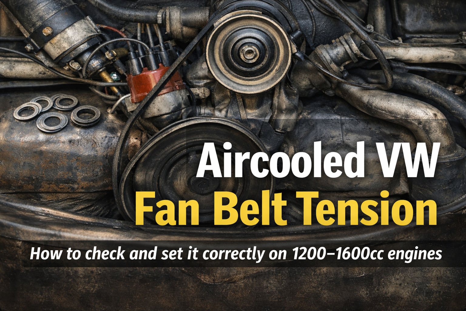 Aircooled VW fan belt and pulley system